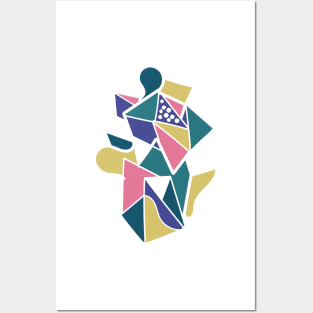 Geometric abstract pastel graphics Posters and Art